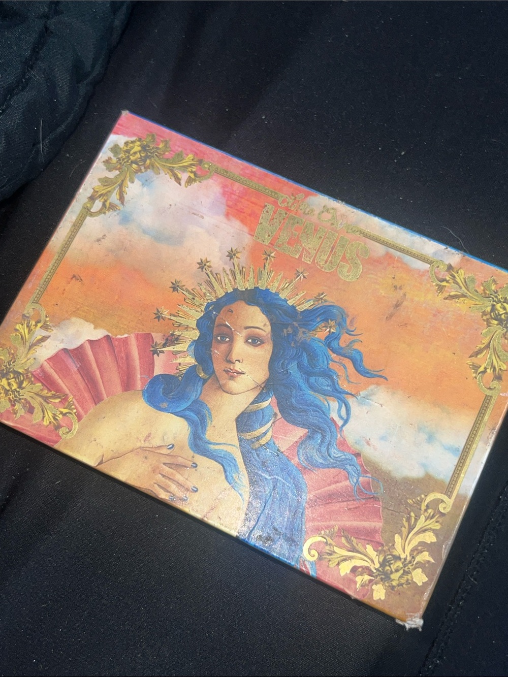 Lime Crime Venus Art Print - Blue, Orange & Gold Accents